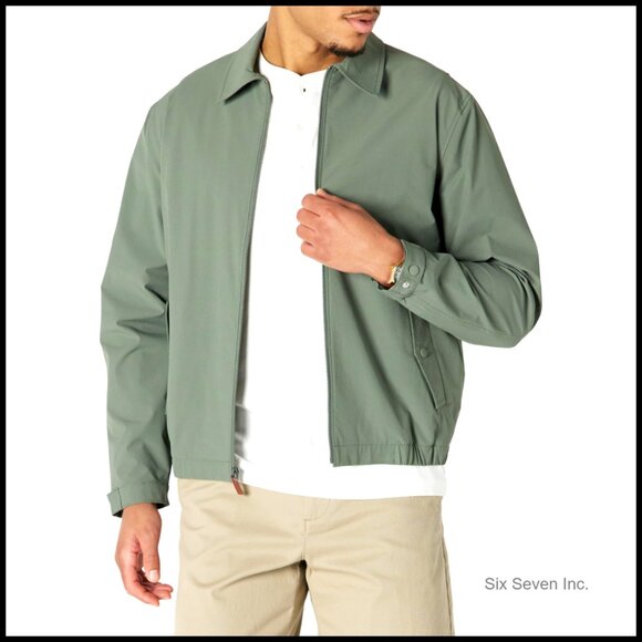 Men's Relaxed Fit Lightweight Stretch Zip Up Bomber Jacket Windbreaker